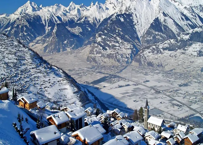 Mountain With Parking Veysonnaz